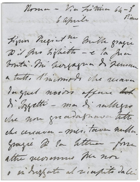 'Frankenstein'' Author Mary Shelley Autograph Letter Signed -- ''...I am pleased that he is not obtaining all he was looking for. He deserved nothing...''